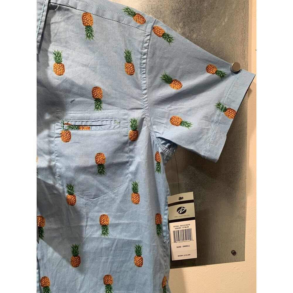 Drill Clothing Geometrix Peached Poplin Stretch S Pineapples NEW $52. Retail - Picture 8 of 16